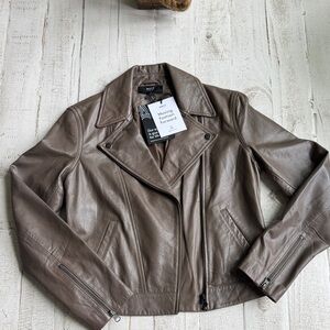 Able Slate Brown Leather Jacket